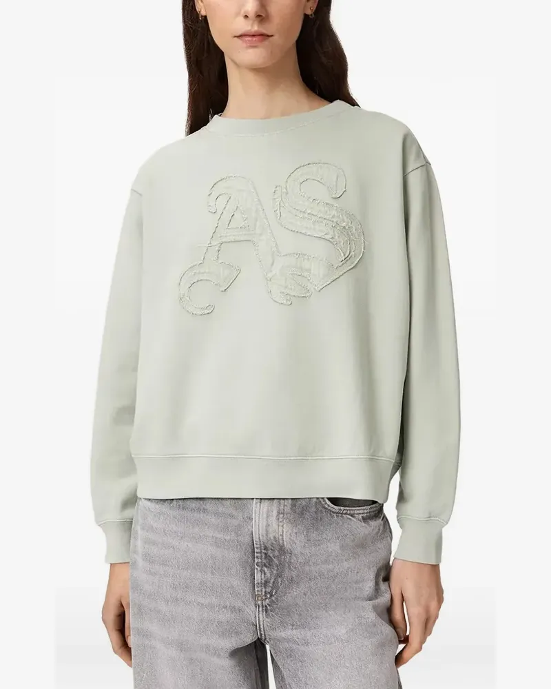 AllSaints Insignia Pippa logo-appliqué sweatshirt - Grün Grün