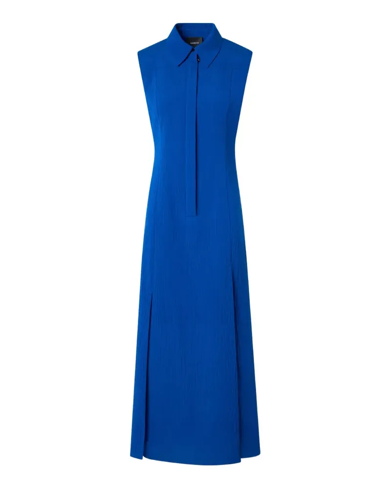 Akris crinkled sleeveless shirt midi dress - Blau Blau