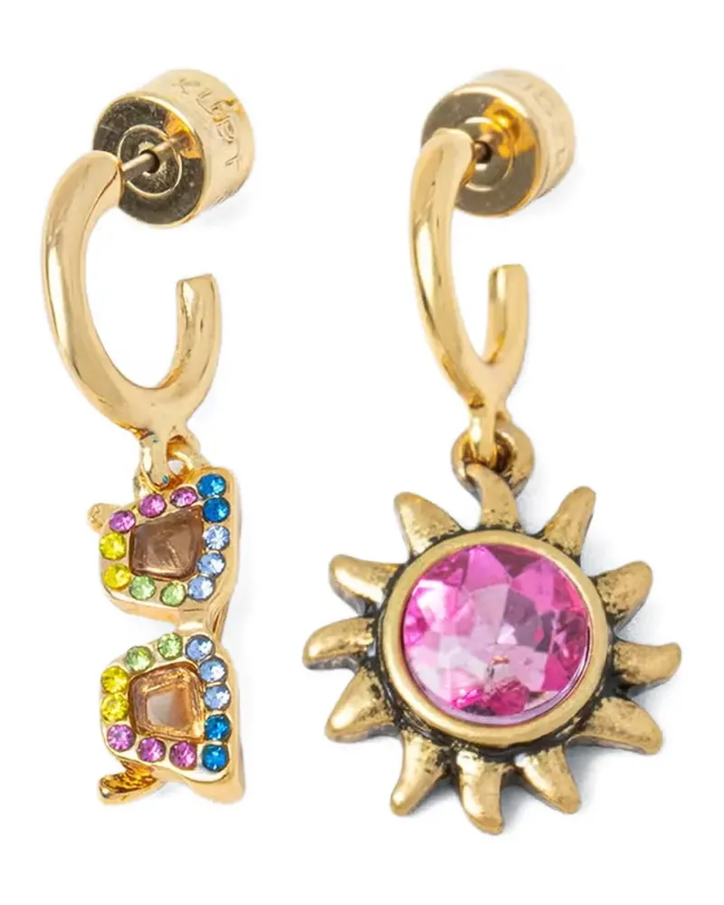 Kurt Geiger crystal-embellished mismatched earrings - Gold Gold