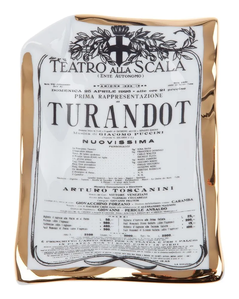 Fornasetti Turandot' Aschenbecher Weiß