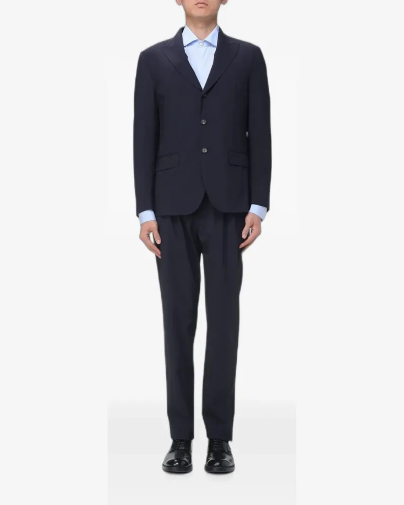 Eleventy single-breasted wool-blend suit - Blau Blau