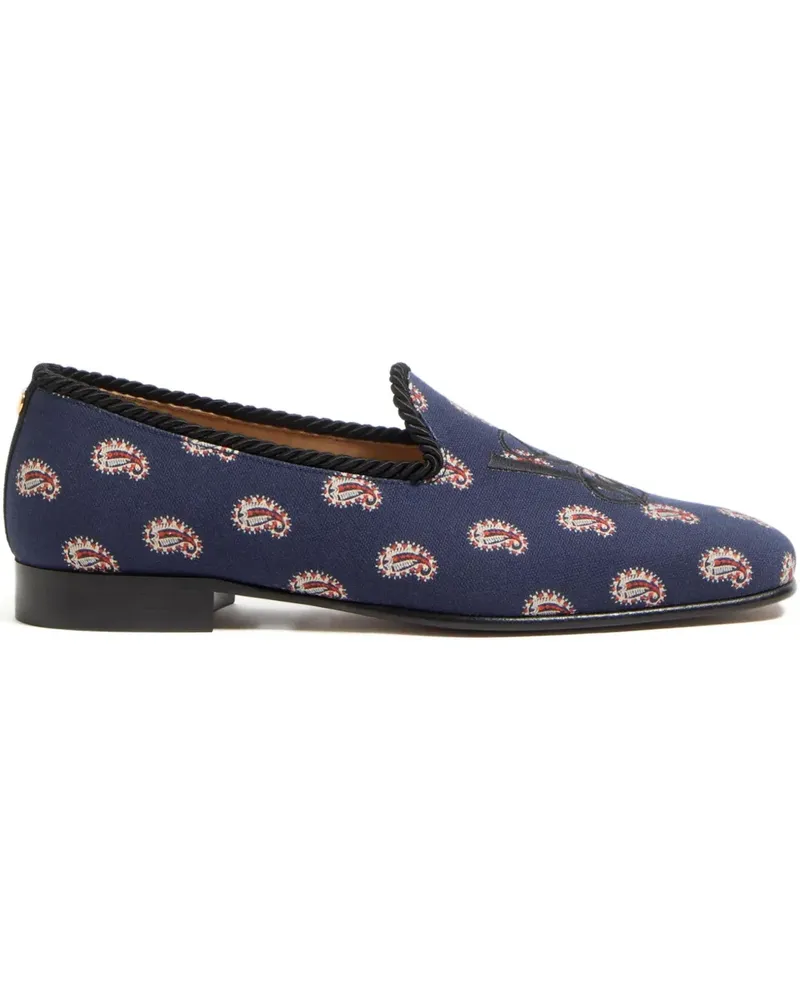 Valentino Garavani Gemusterte Slipper - Blau Blau