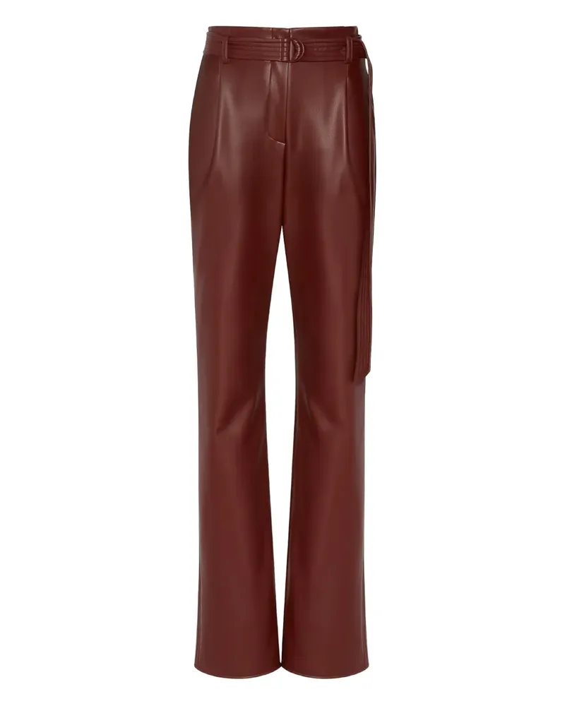 LAPOINTE belted leather trousers - Braun Braun
