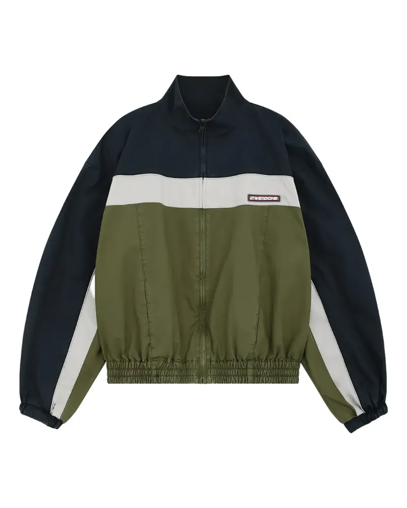 WE 11 DONE colour-block panelled jacket - Grün Grün