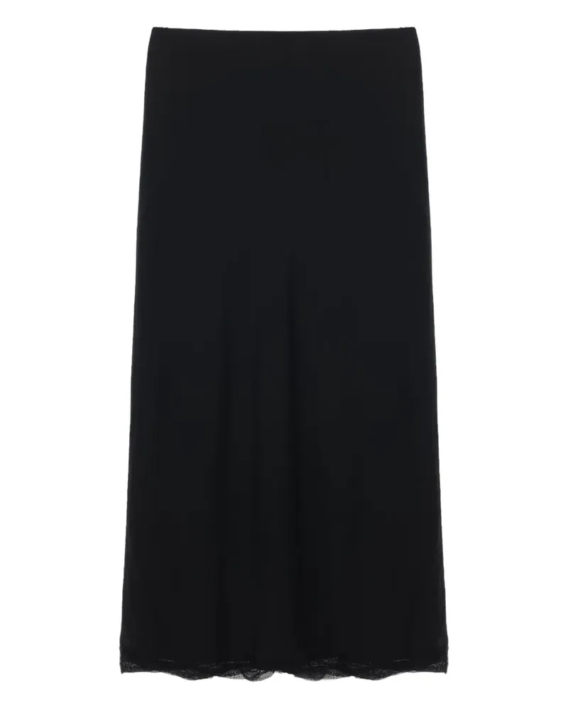 Totême Midirock aus Satin - Schwarz Schwarz