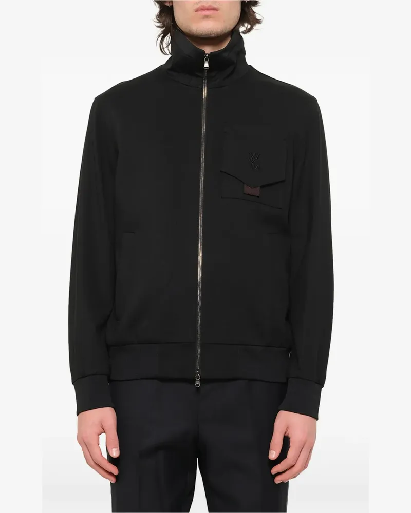 Wooyoungmi Sportjacke mit Logo-Stickerei - Schwarz Schwarz