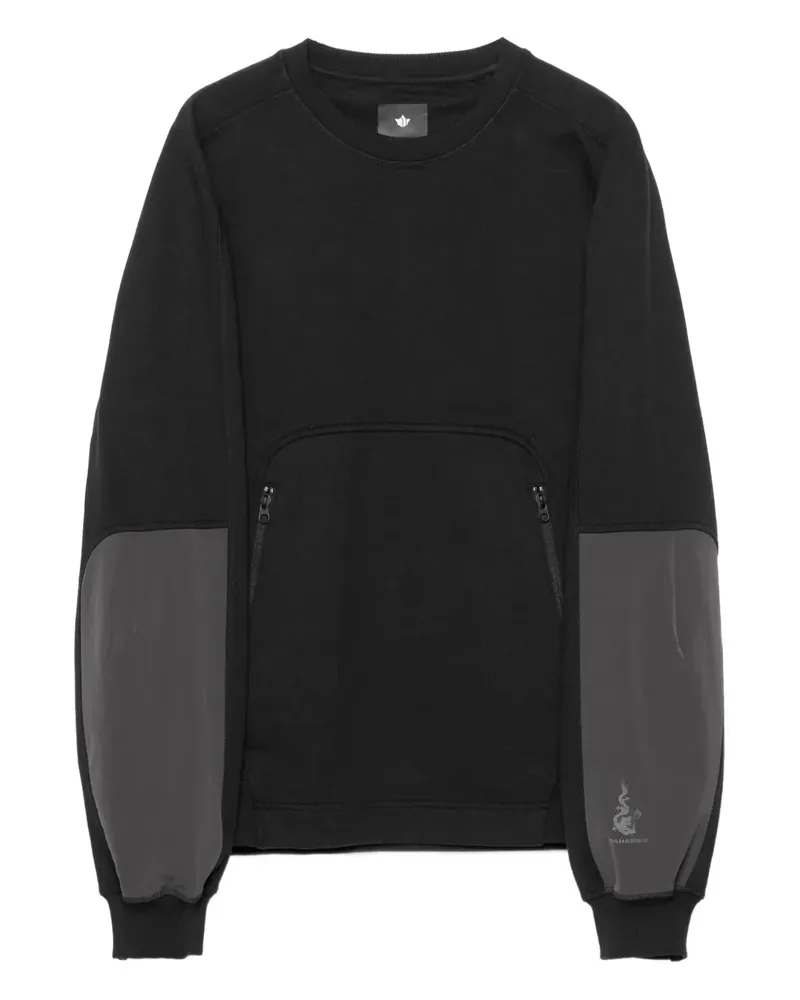maharishi Sweatshirt mit Einsätzen - Schwarz Schwarz