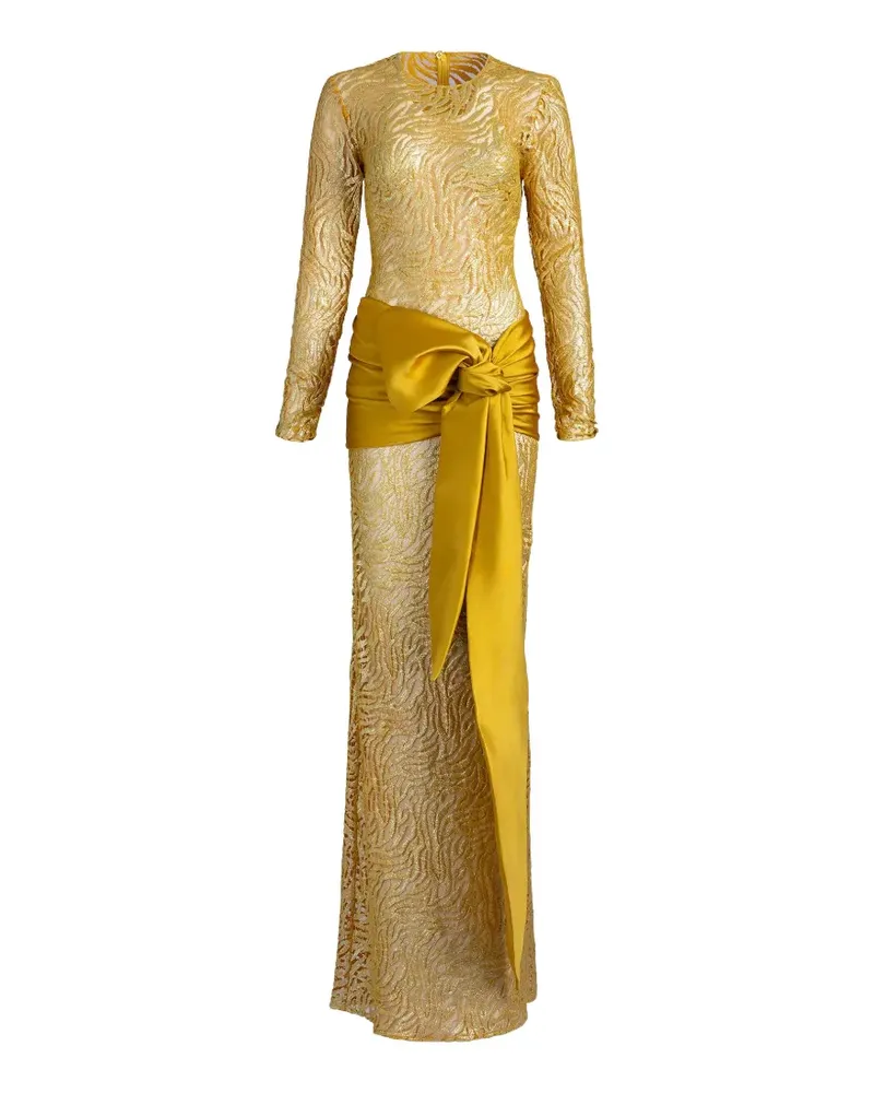 Silvia Tcherassi Lia bow-detail dress - Gelb Gelb