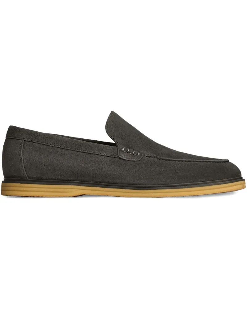 12 STOREEZ suede loafers - Grau Grau