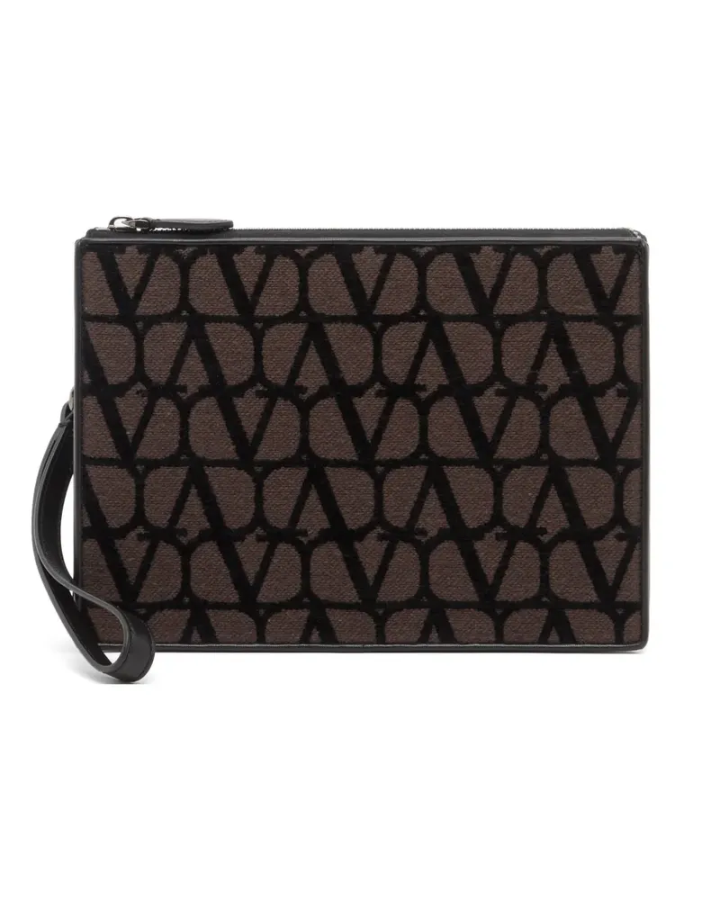 Valentino Garavani Toile Iconographe-Print mit Lederdetails - Schwarz Schwarz
