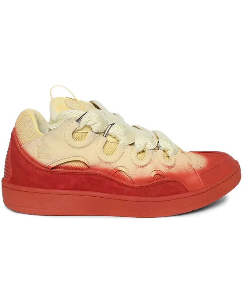 Lanvin Curb Sneakers mit Graffiti-Optik - Nude Nude