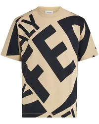 Ferragamo T-Shirt mit Logo-Print Nude