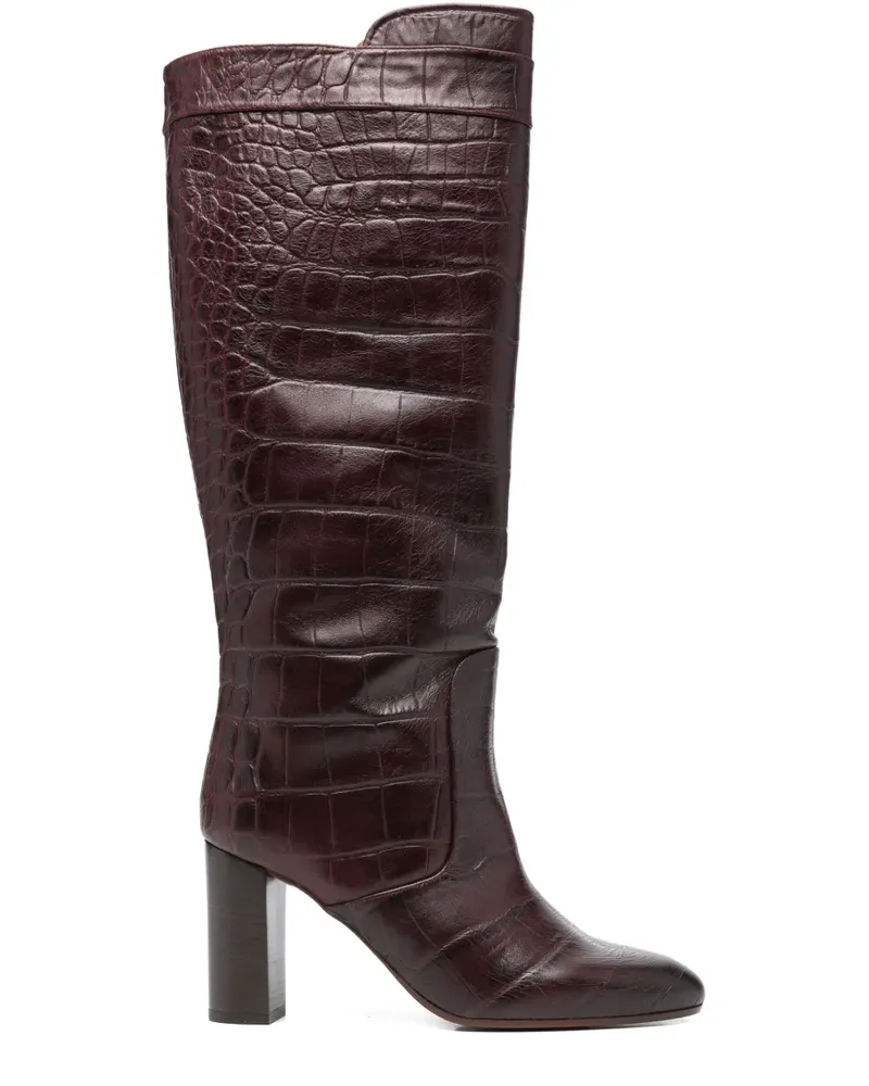 Chie Mihara Eybal Stiefel mit Kroko-Optik 85mm - Braun Braun