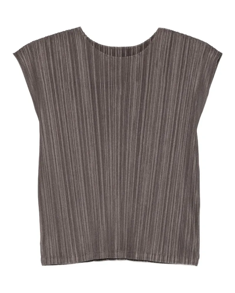 Issey Miyake Plissierter Trägershirt - Grau Grau