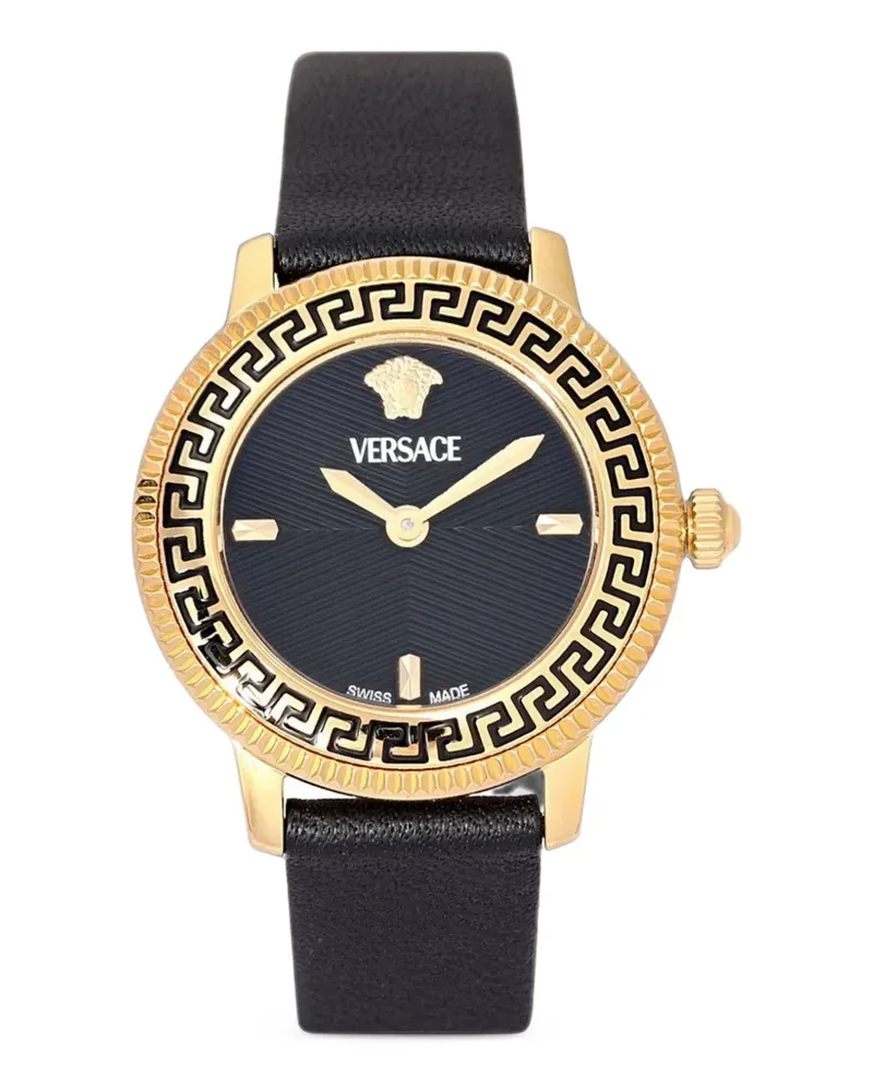 Versace 30mm Greca Armbanduhr - Schwarz Schwarz