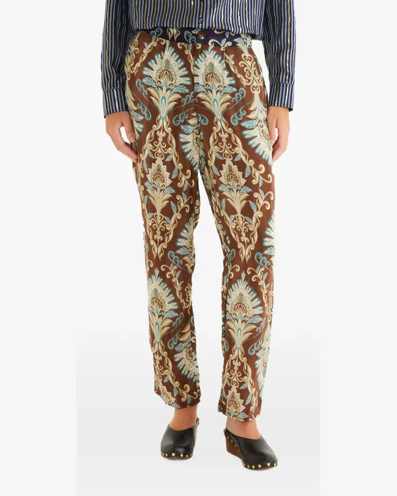 FARM Rio Hose mit Arabesque-Print - Braun Braun