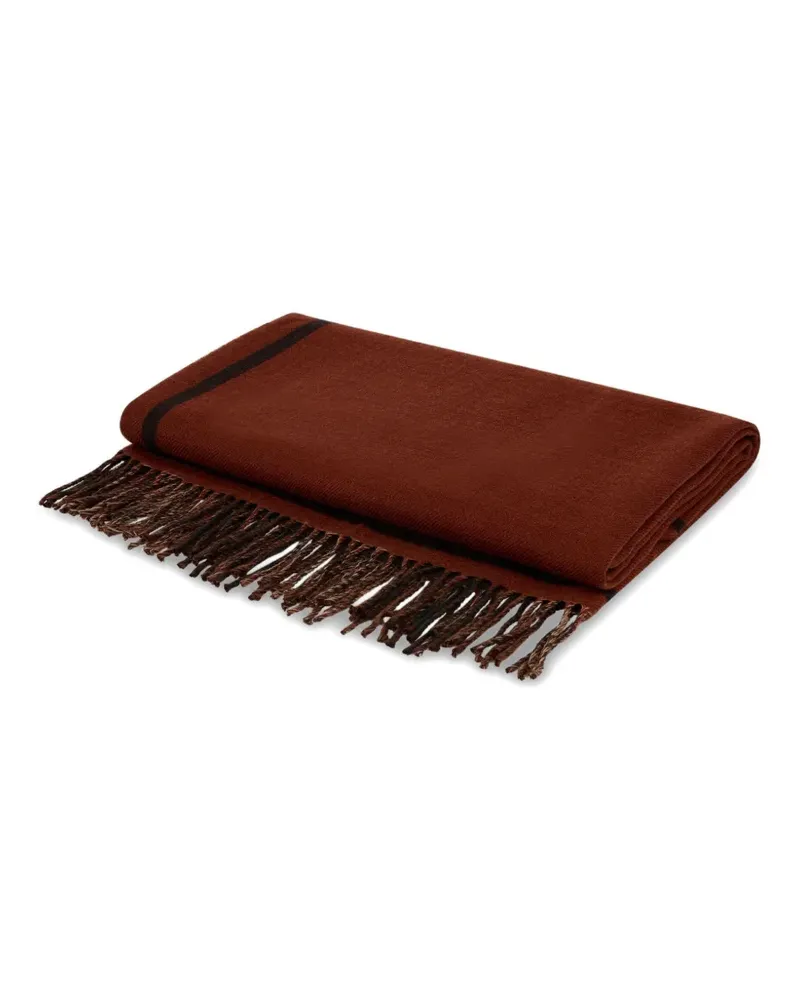 Etro jacquard tartan blanket (140cm x 180cm) - Braun Braun