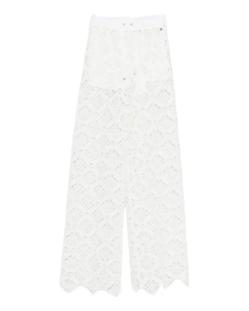 Herno lace elasticated-waistband trousers - Weiß Weiß