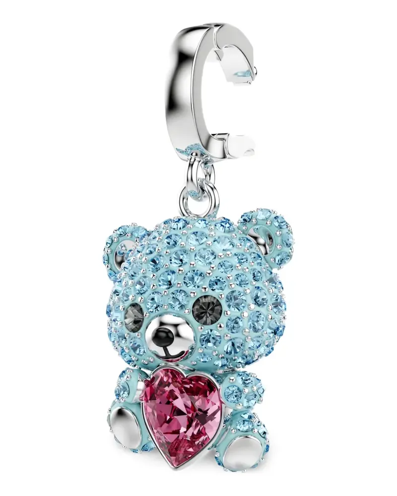 Swarovski Idyllia crystal-embellished bear charm - Silber Silber