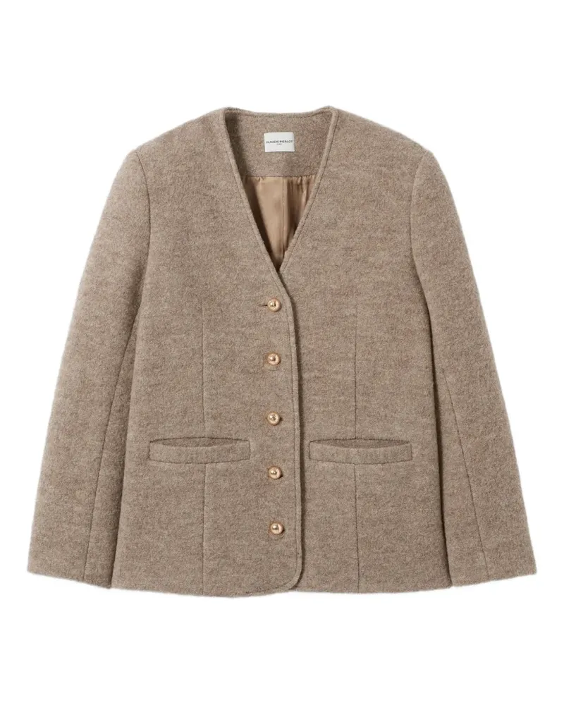 Claudie Pierlot Geknöpfte Jacke mit V-Ausschnitt - Nude Nude