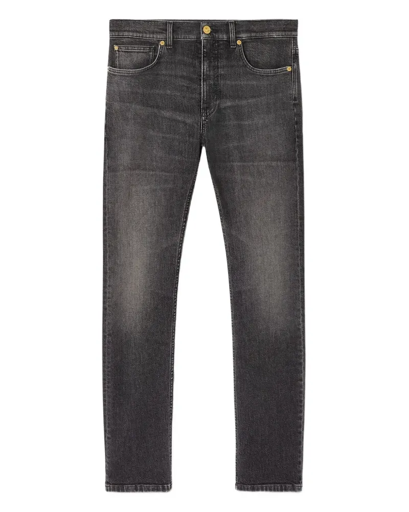 Versace La Medusa Jeans mit Stickerei - Grau Grau