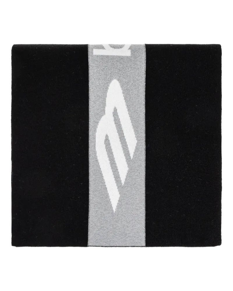 Balenciaga Schal mit Intarsien-Logo - Schwarz Schwarz