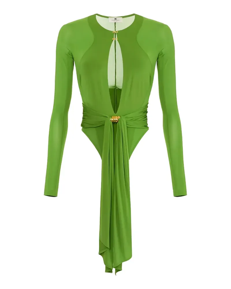 Elisabetta Franchi jewel draping bodysuit - Grün Grün