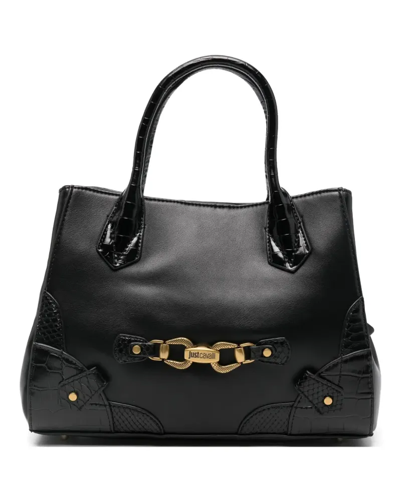 Just Cavalli Shopper mit Logo-Schild - Schwarz Schwarz