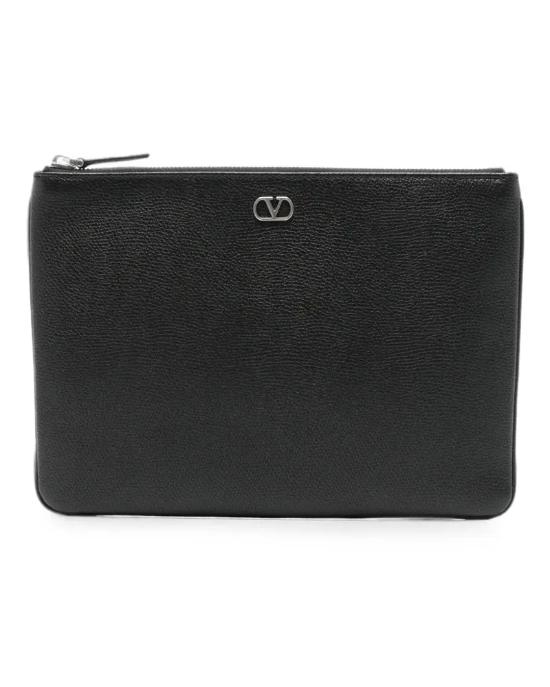 Valentino Garavani leather clutch bag - Schwarz Schwarz
