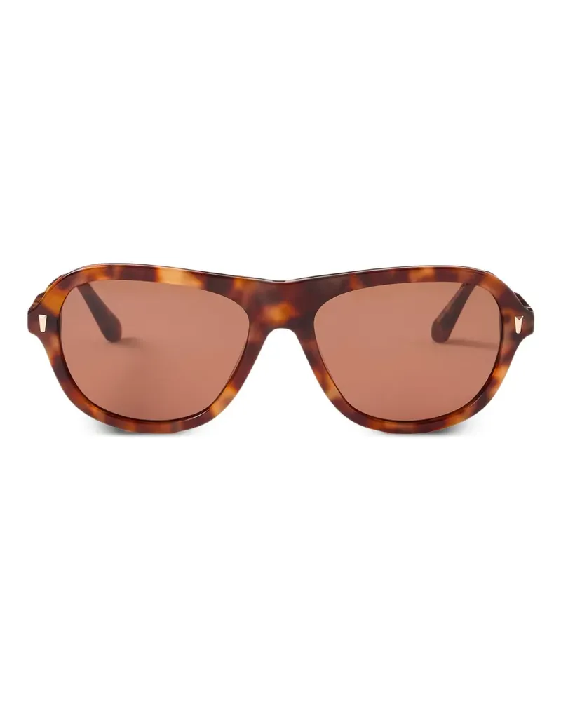 Sandro tortoiseshell-effect pilot sunglasses - Braun Braun
