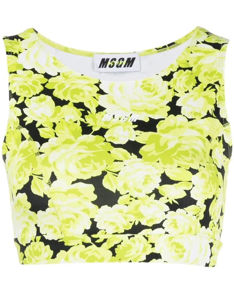 MSGM Top mit Print - Grün Grün