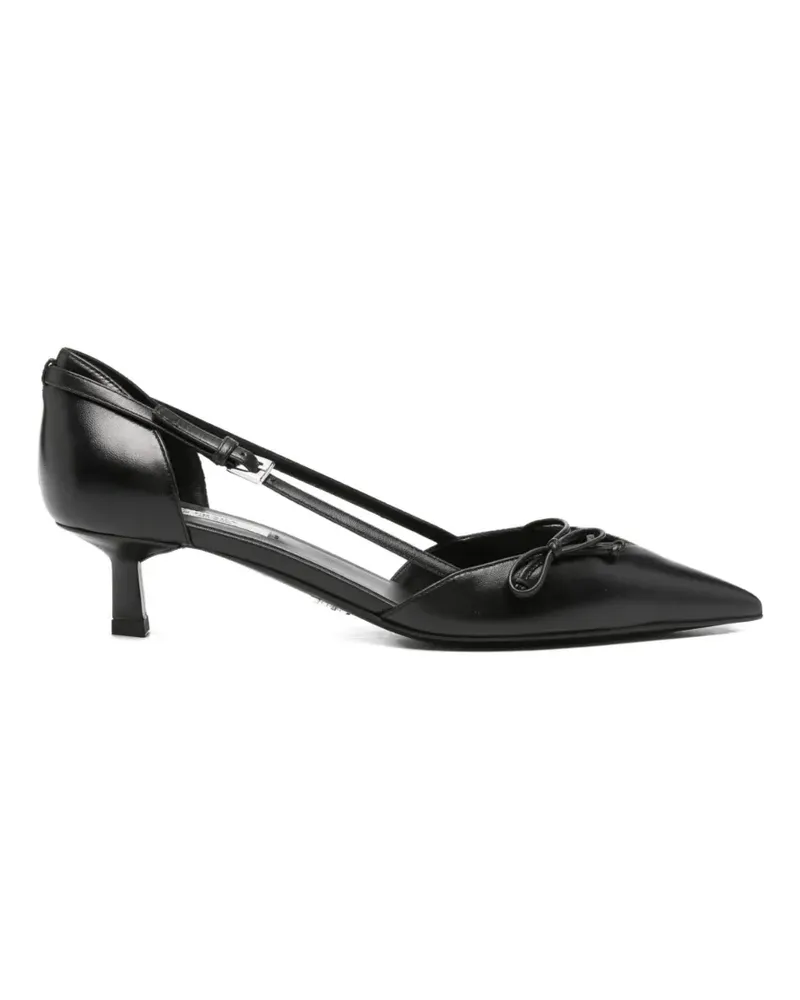 Prada Open-side leather pumps - Schwarz Schwarz