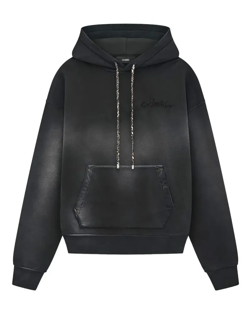 Amiri Hoodie mit Logo-Stickerei - Schwarz Schwarz