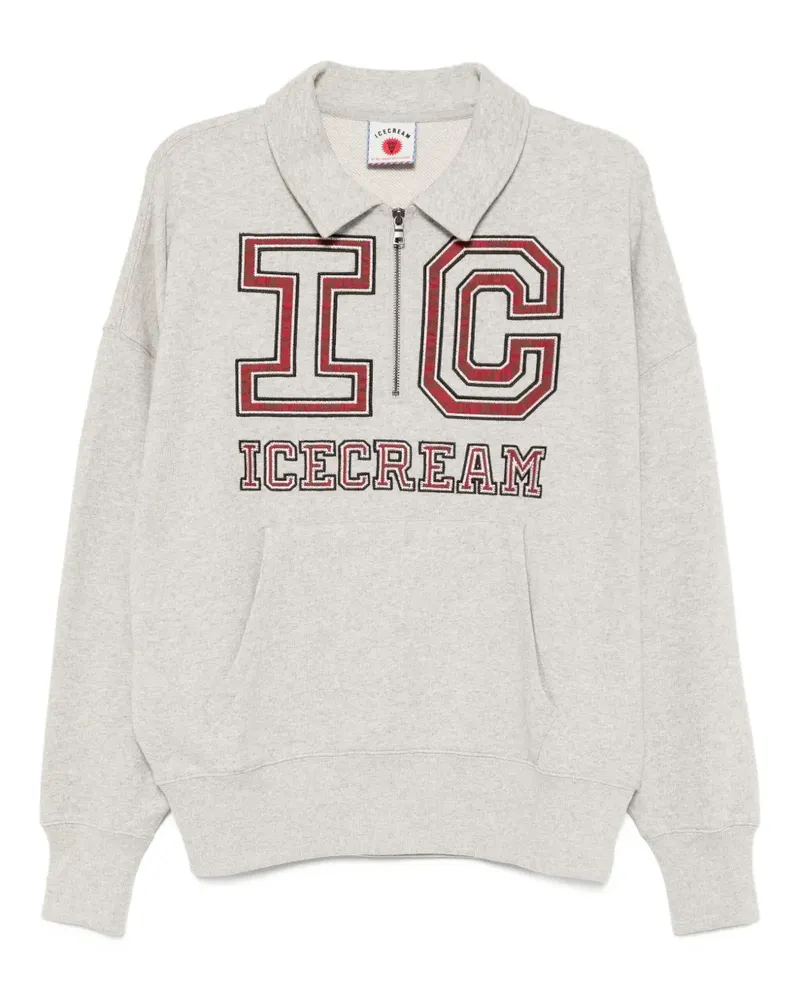 ICECREAM Sweatshirt mit Logo-Patch - Grau Grau