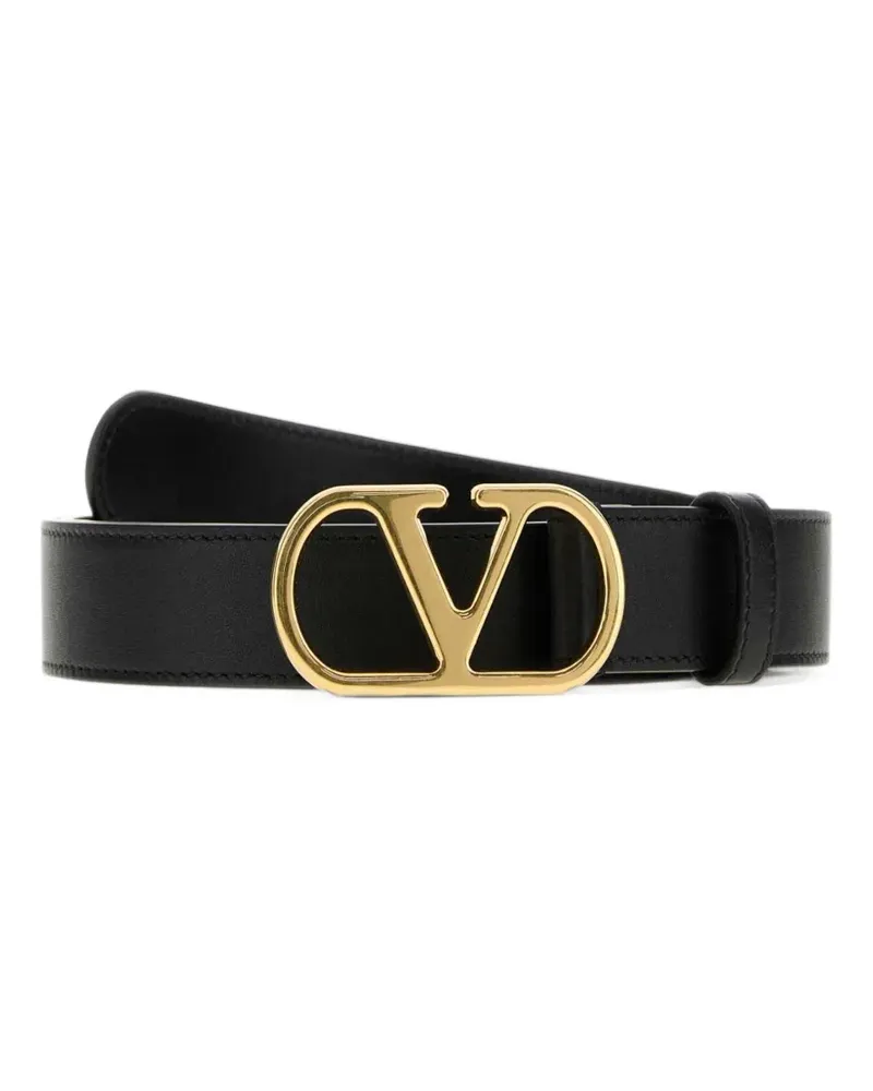 Valentino Garavani VLogo Signature Gürtel aus Leder - Schwarz Schwarz