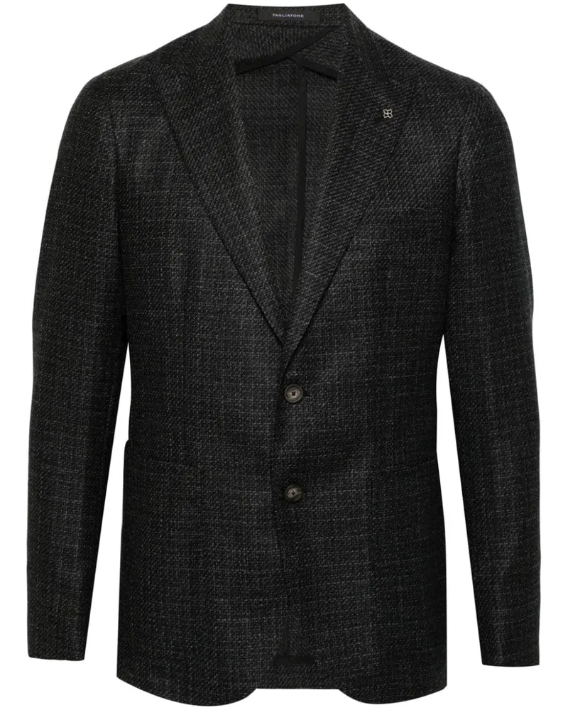 Tagliatore Sakko mit Logo-Brosche - Schwarz Schwarz