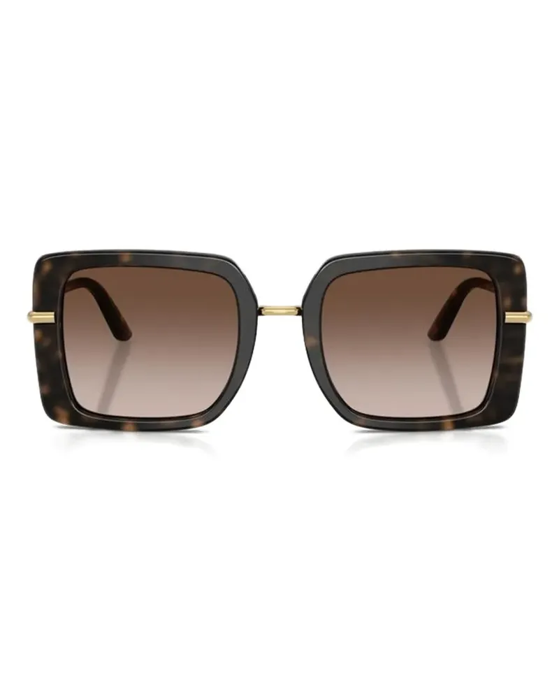 Dolce & Gabbana tortoiseshell-effect square-frame sunglasses - Braun Braun
