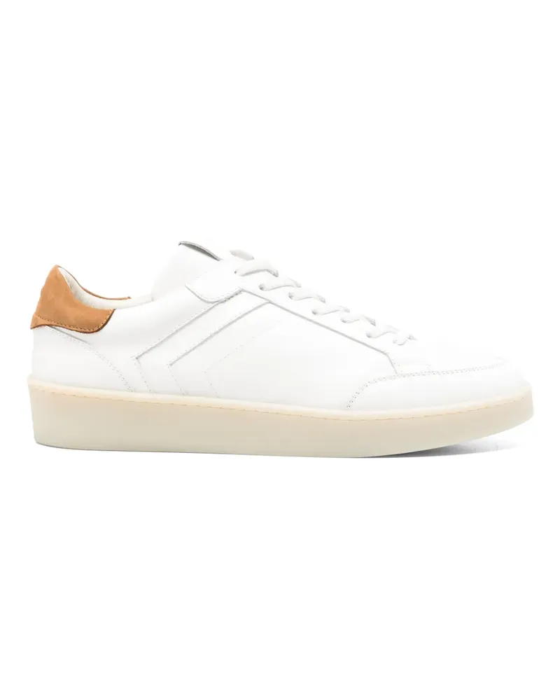 Canali Sneakers mit Kontrasteinsatz - Weiß Weiß