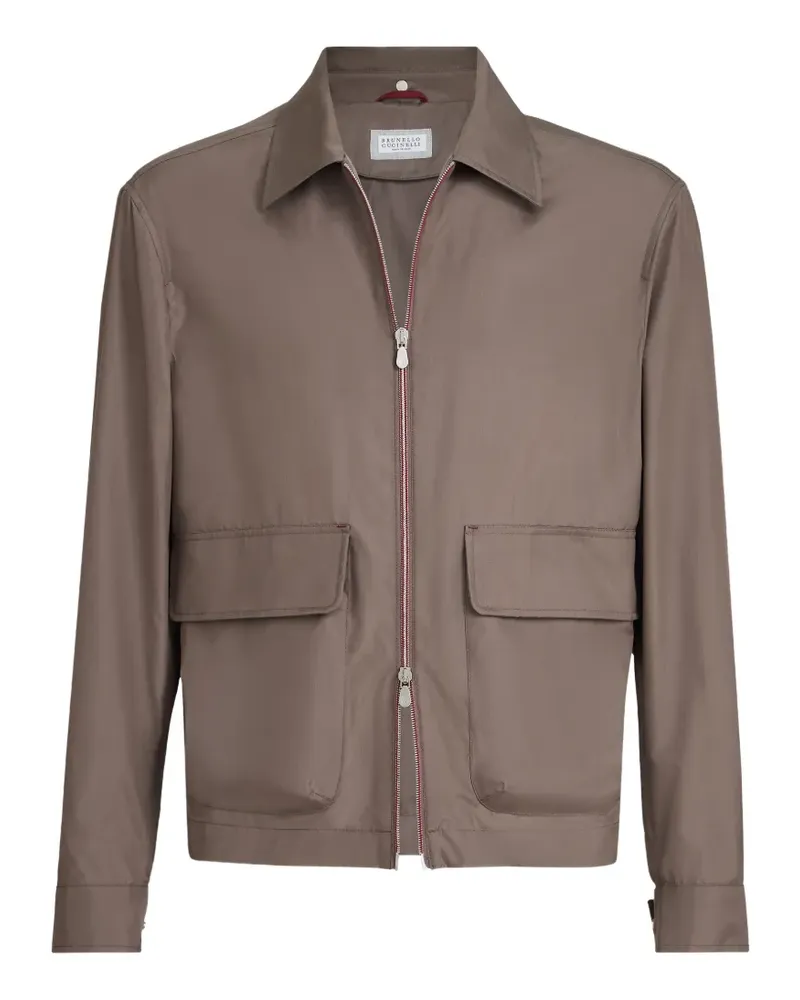 Brunello Cucinelli flap-pocket jacket - Braun Braun