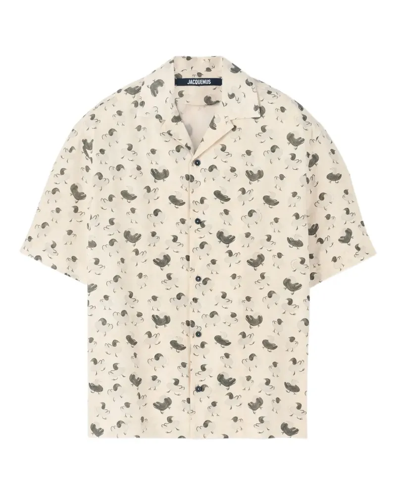 Jacquemus Hemd mit Blumen-Print - Nude Nude