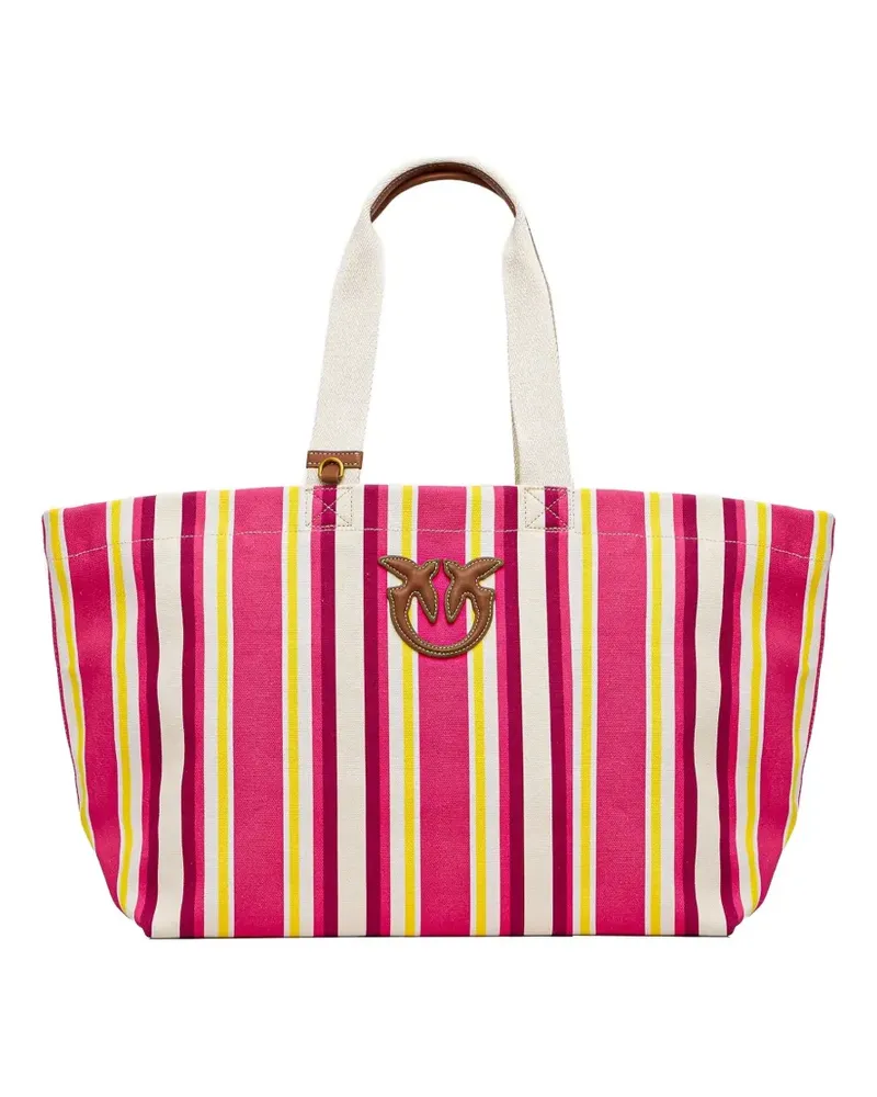 Pinko Großer Tote Bag mit Streifen - Mehrfarbig Mehrfarbig