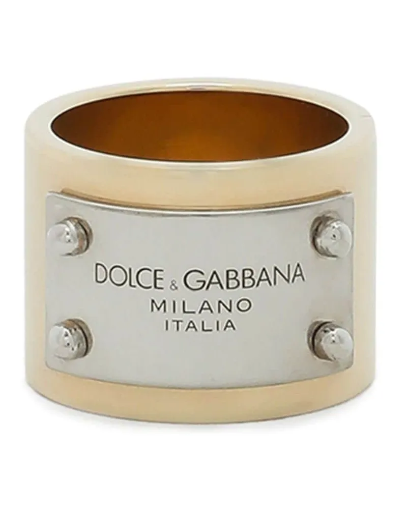 Dolce & Gabbana Ring mit Logo-Gravur - Gold Gold