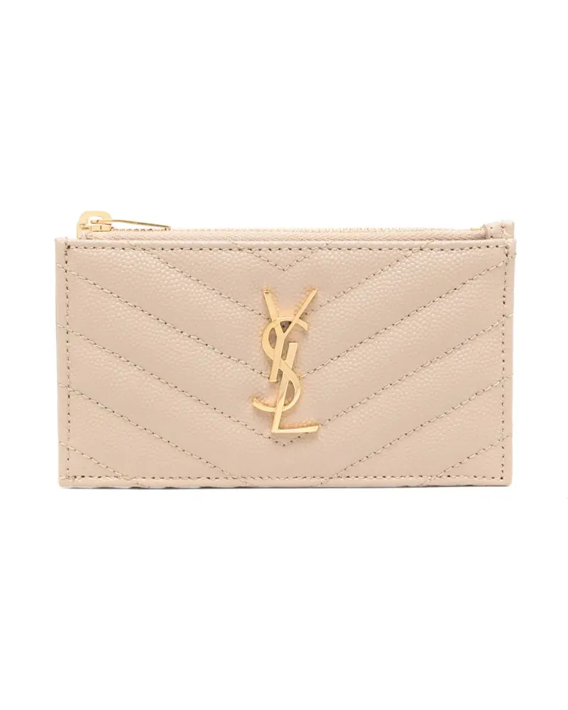 Saint Laurent Gestepptes Kartenetui - Nude Nude