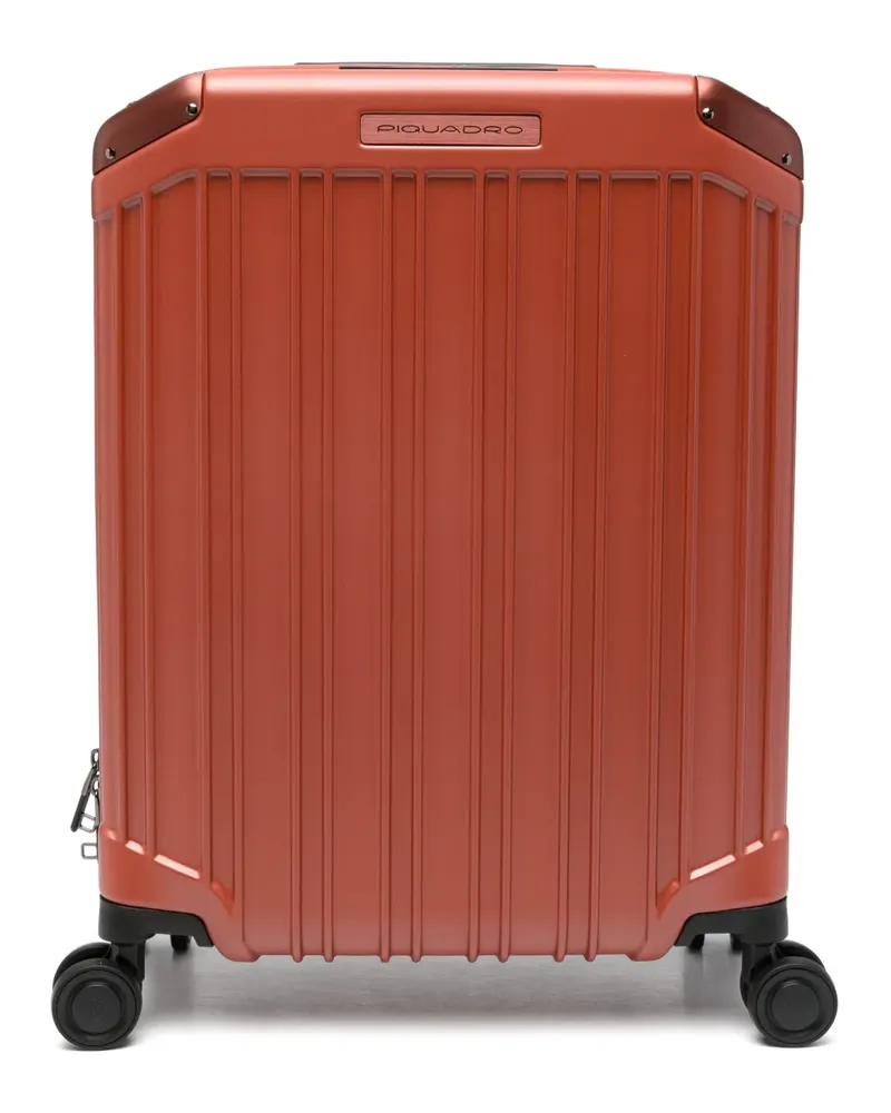 Piquadro logo-detail suitcase - Orange Orange