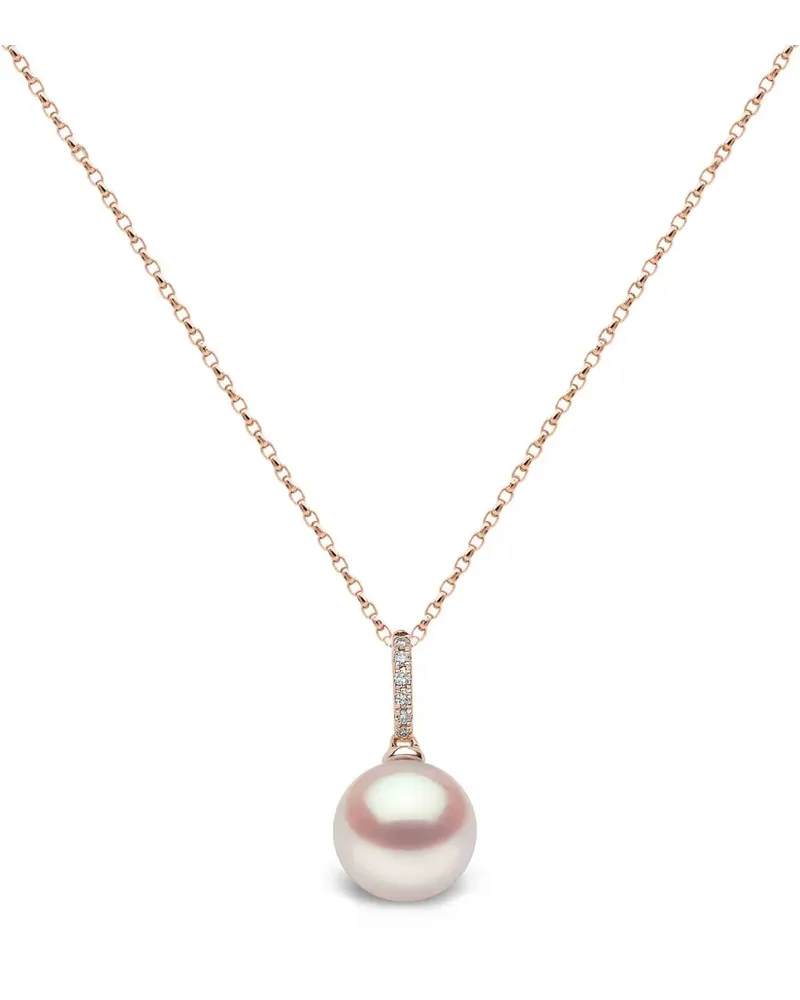 YOKO London Halskette mit Süßwasserperlen und Diamanten - Rosa Rosa