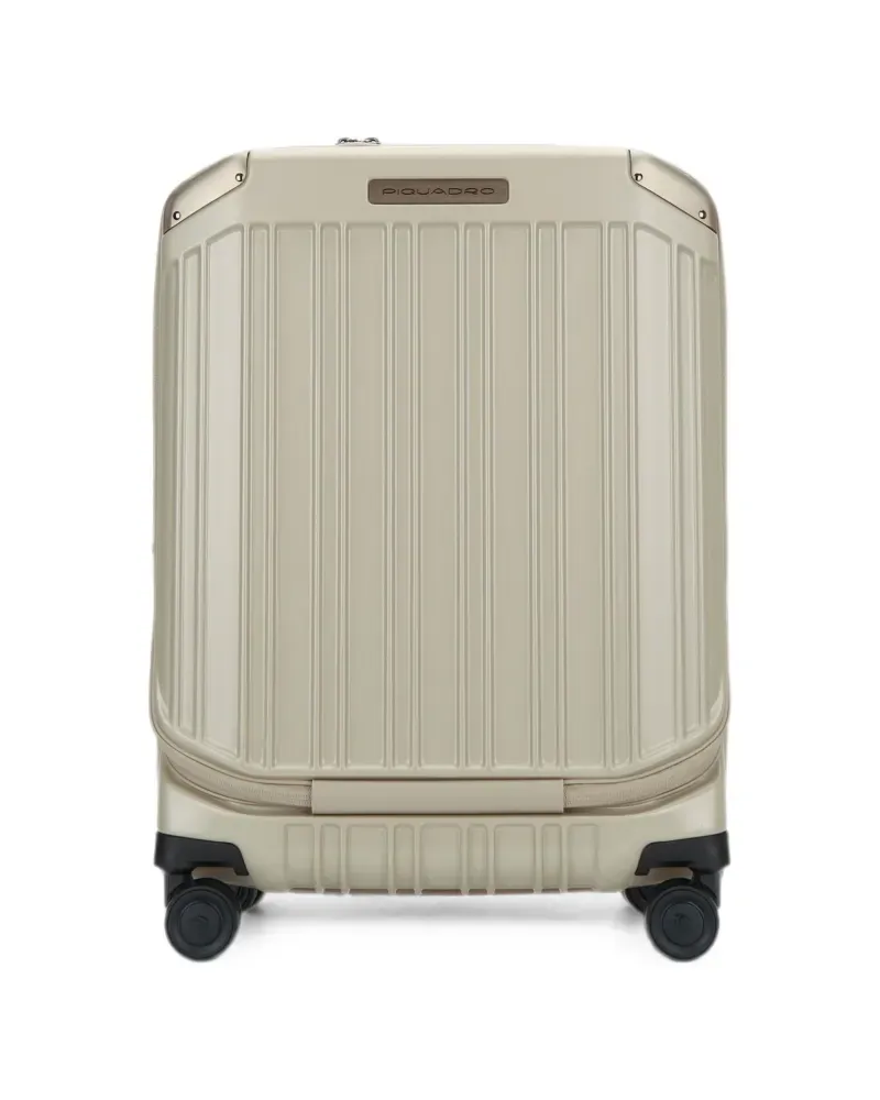 Piquadro ridged cabin suitcase - Nude Nude