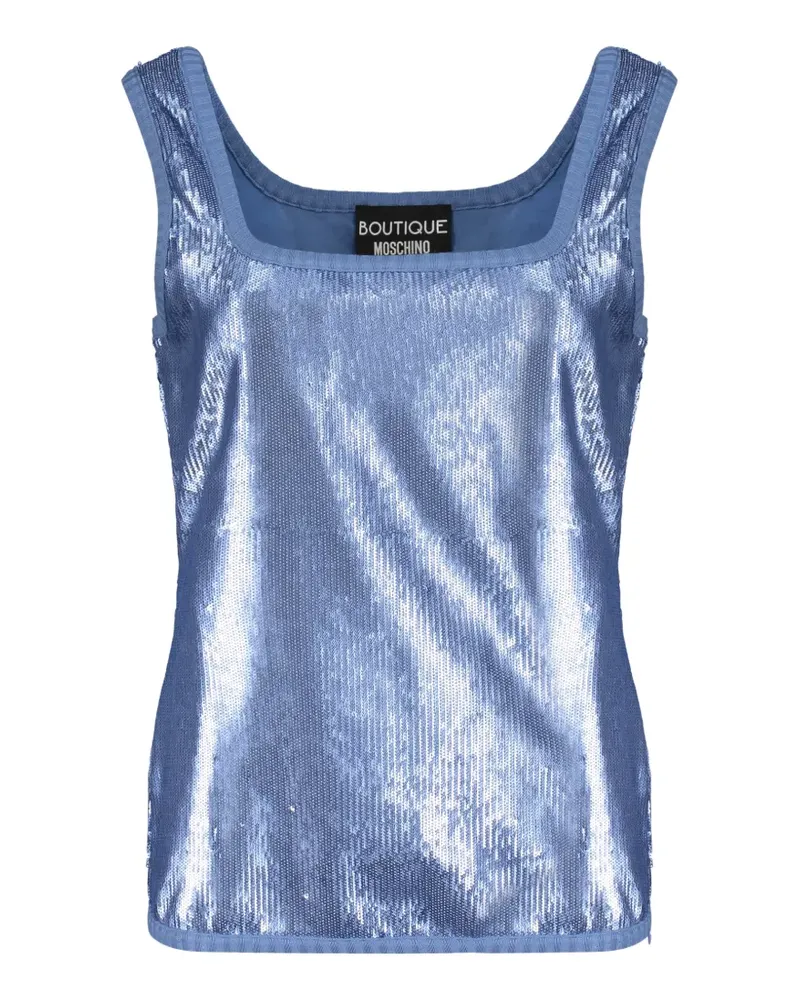 Moschino sequin-embellished top - Blau Blau