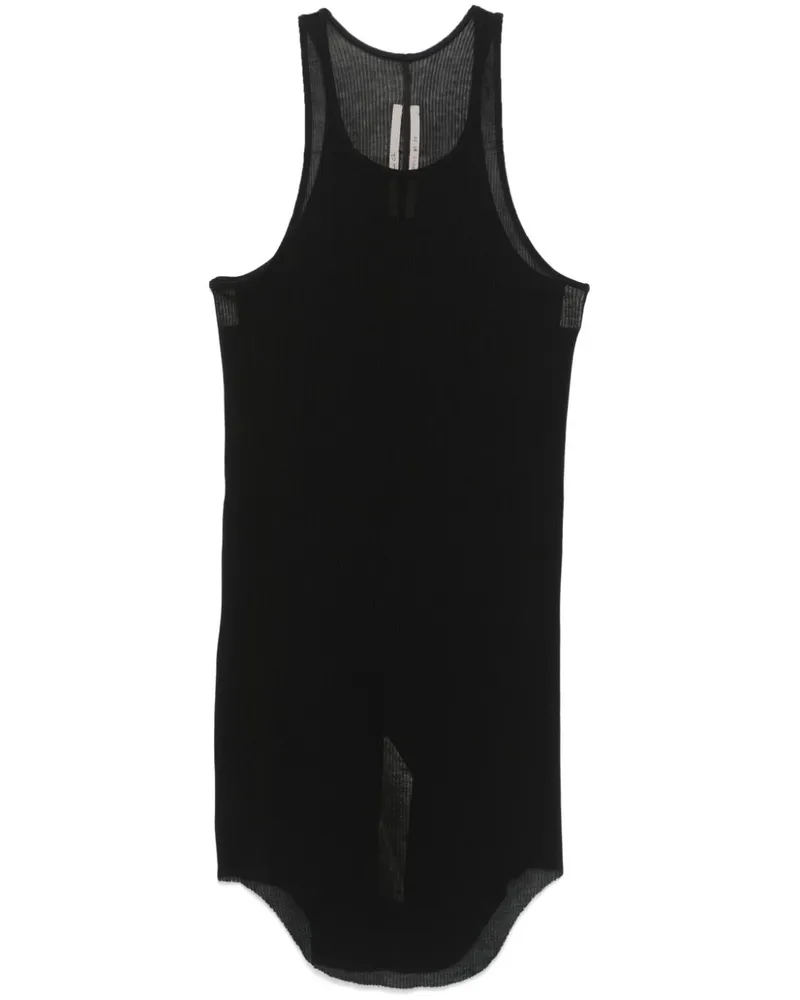 Rick Owens Geripptes Trägershirt - Schwarz Schwarz