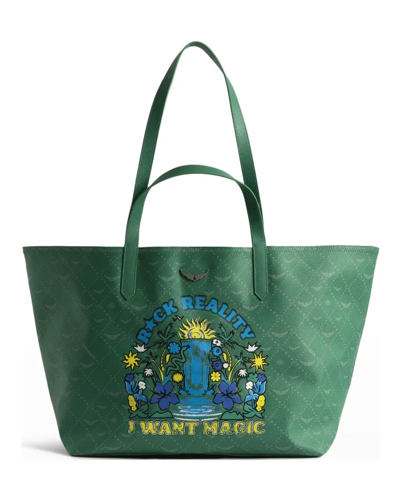 Zadig & Voltaire large monogram tote bag - Grün Grün