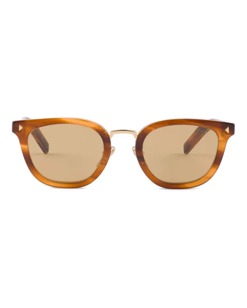 Prada Sonnenbrille mit rundem Gestell - Braun Braun